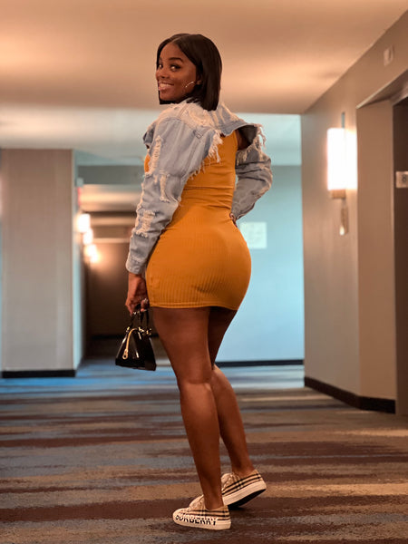 Ribbed Mini-Dress