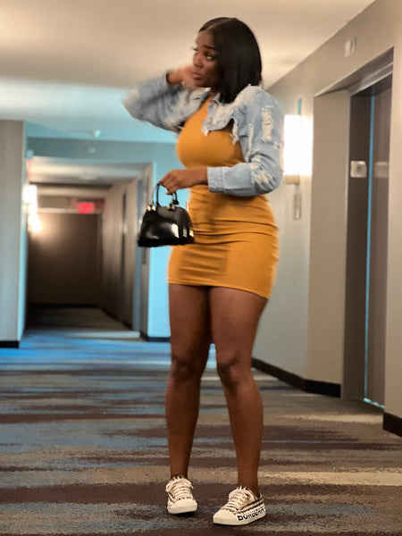 Ribbed Mini-Dress