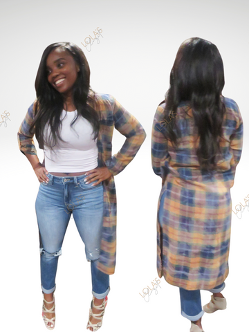 Feeling Fall Plaid Duster