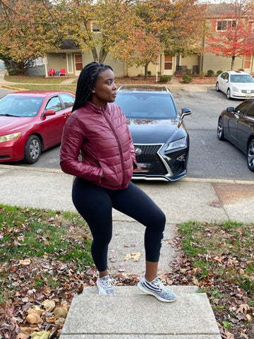 Burgundy Lightweight Puffer Jacket