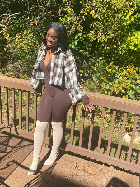 Plaid Down Top