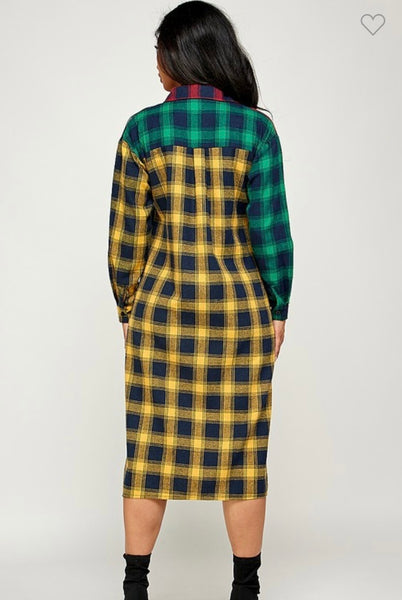 Color Blocked Duster
