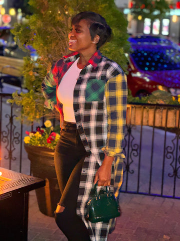 Color Blocked Duster